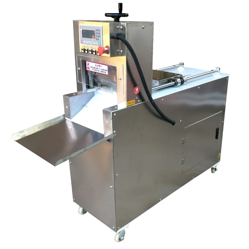automatic hot pot mutton roll cutting machine/meat steak slicing machine/ High efficiency Frozen beef pork belly meat slicer