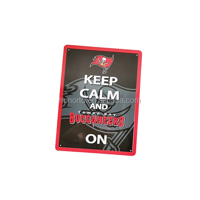 Global  keep calm football slogan metal poster 3D custom-made sports tin sign