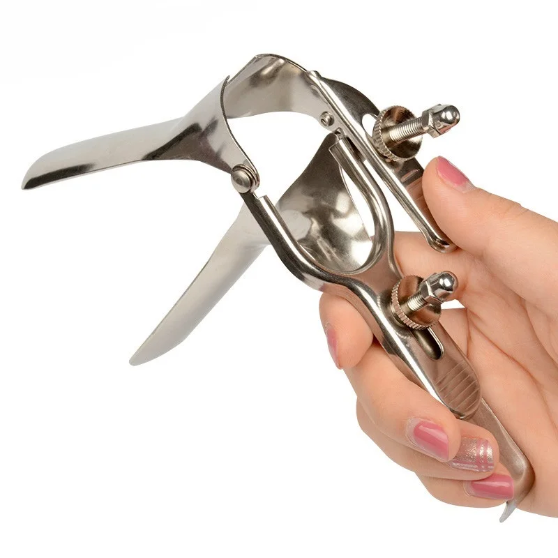 Medical Themed Toys Stainless Steel Expansion Vaginal Voyeuristic Device Dilators Colposcope Speculum Anal Sex Products