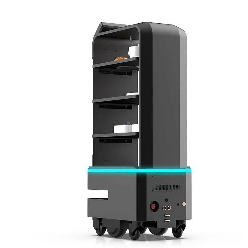 China Delivery Robot Company Restaurant Shopping Malls Hospitals Delivery Server Robot Car For Food Delivery