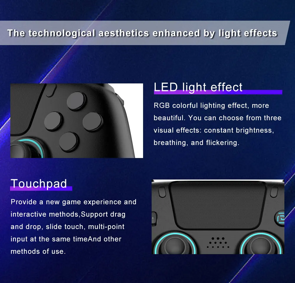 With Speaker Programmable Button Gamepad Blue-tooth Connection Battery Joystick High Vibration Feedback Wireless Game Controller