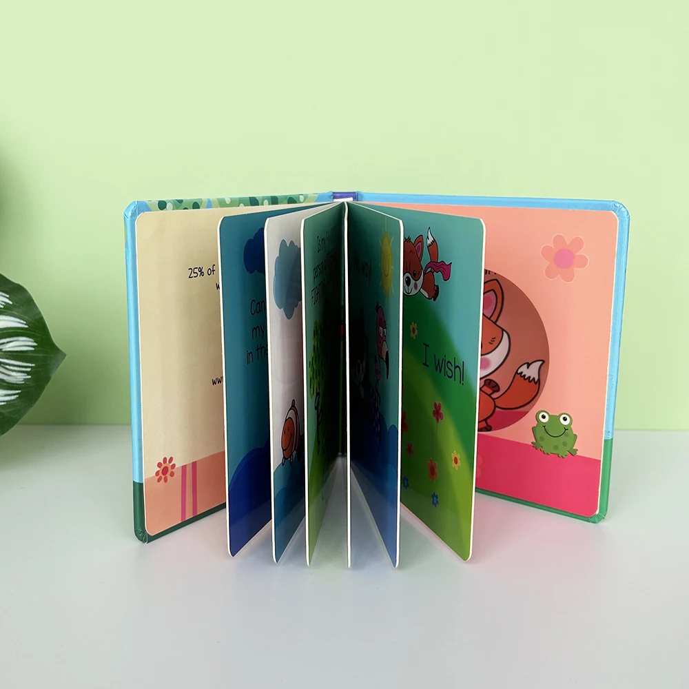 Factory Supply Colouring Hardcover Board Book Custom Children Book Printing English Learning Story Flap Kids Board Book Printing
