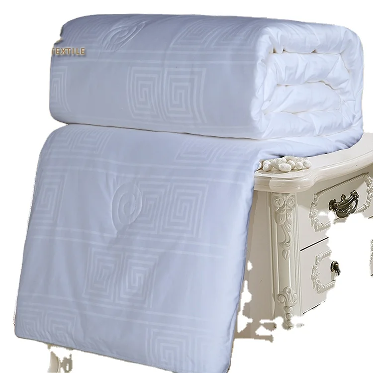 Winter Home silk Filling Embroidery Comforter Duvet Bedding Reversible Quilt Set