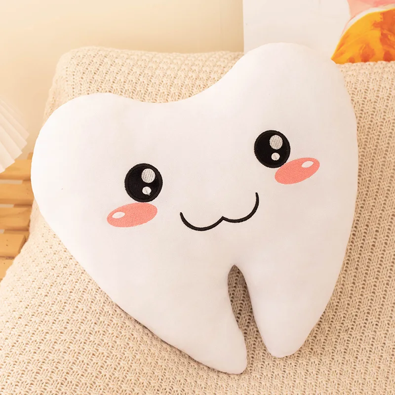 Wholesale New Creative Smiling Teeth Toy Stuffed Children Gift Little Smiling Tooth Pillow