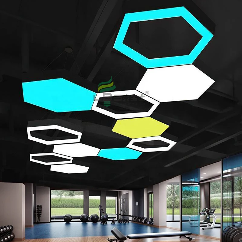 Professional Factory Customized Hexagon Led Light Workshop Honeycomb Garage Work Led Light Car Detailing Lights