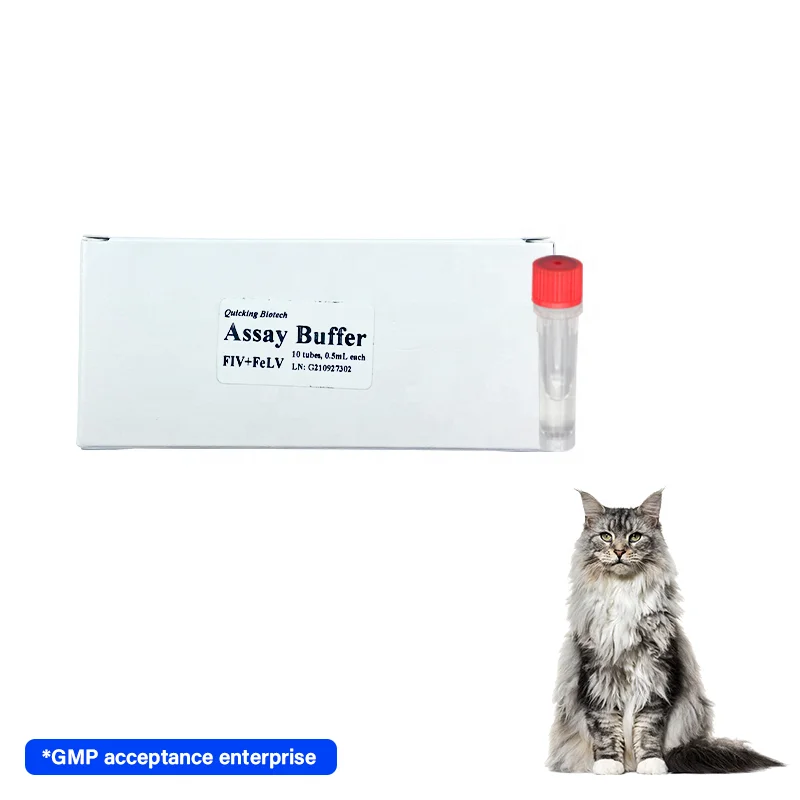Veterinary Efficient Feline Leukemia FeLV+FIV Ab rapid test kits for Cats/Veterinardiagnostik-Kit