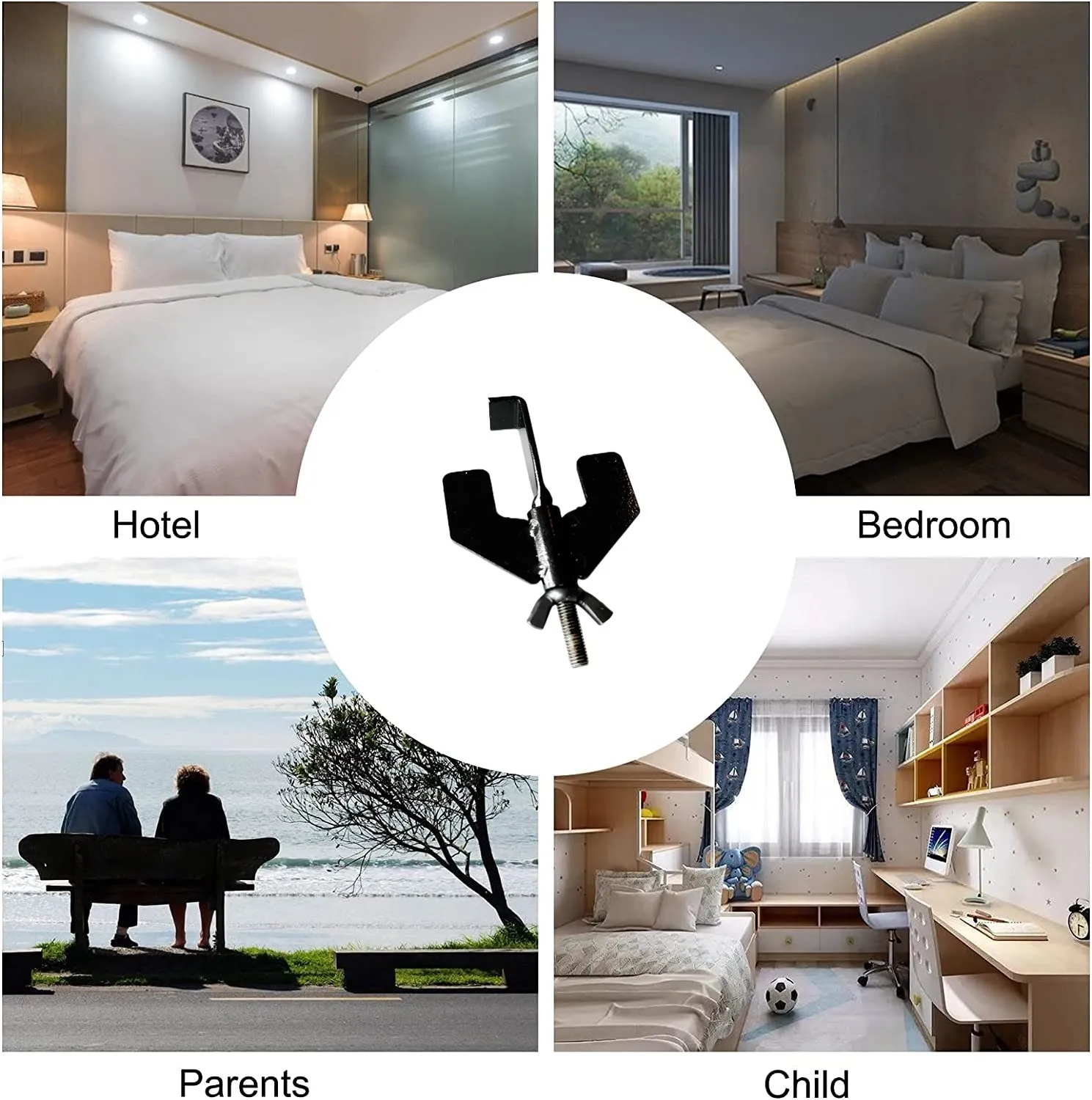 Door lock latches to avoid protect from unexpected entry unauthorized break in travel security Padlock rooms airplane shape