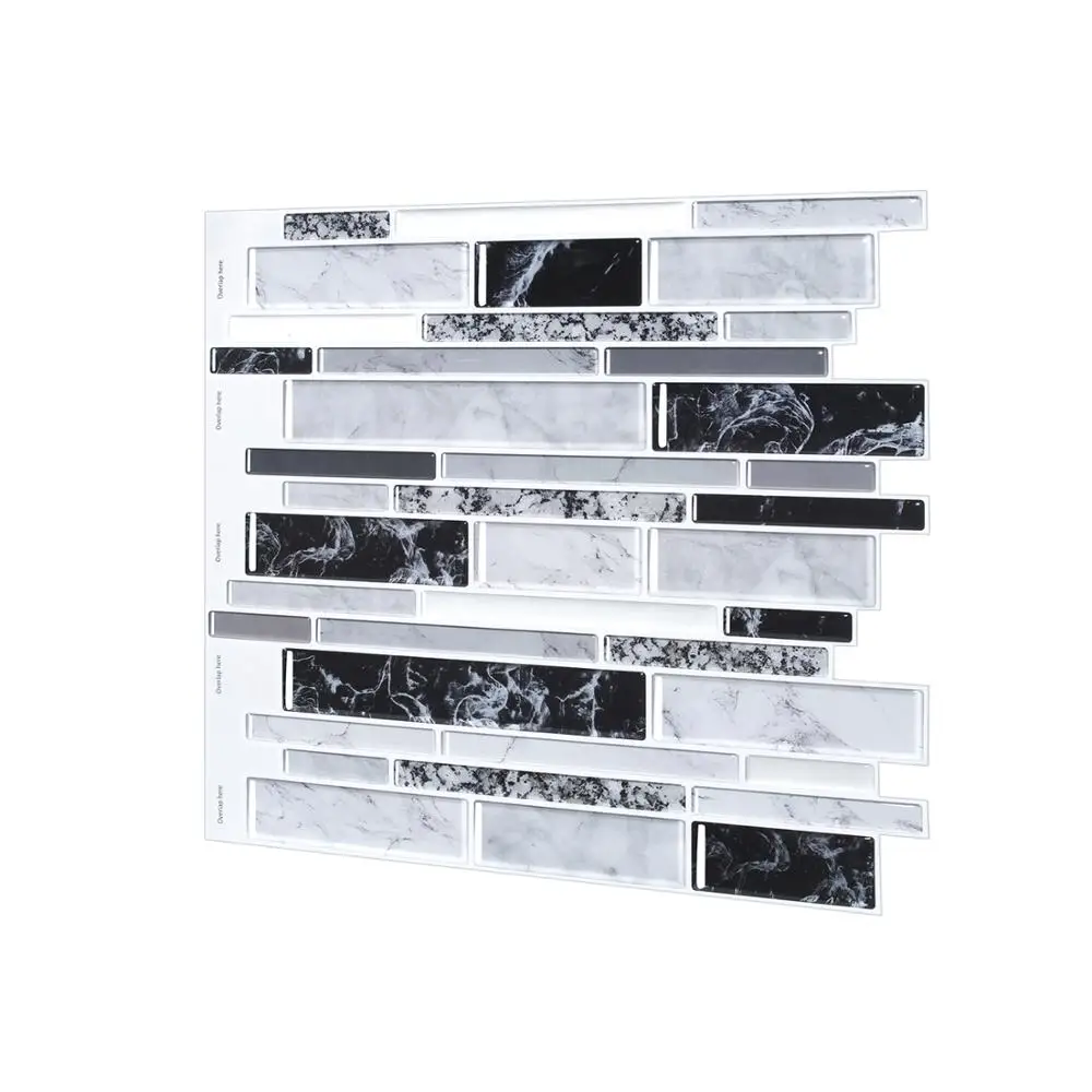 Quick Instant Do-it-yourself Lightweight Unique Marble Pattern Mosaic Tile for Kitchen and Bathroom Backsplash Walls