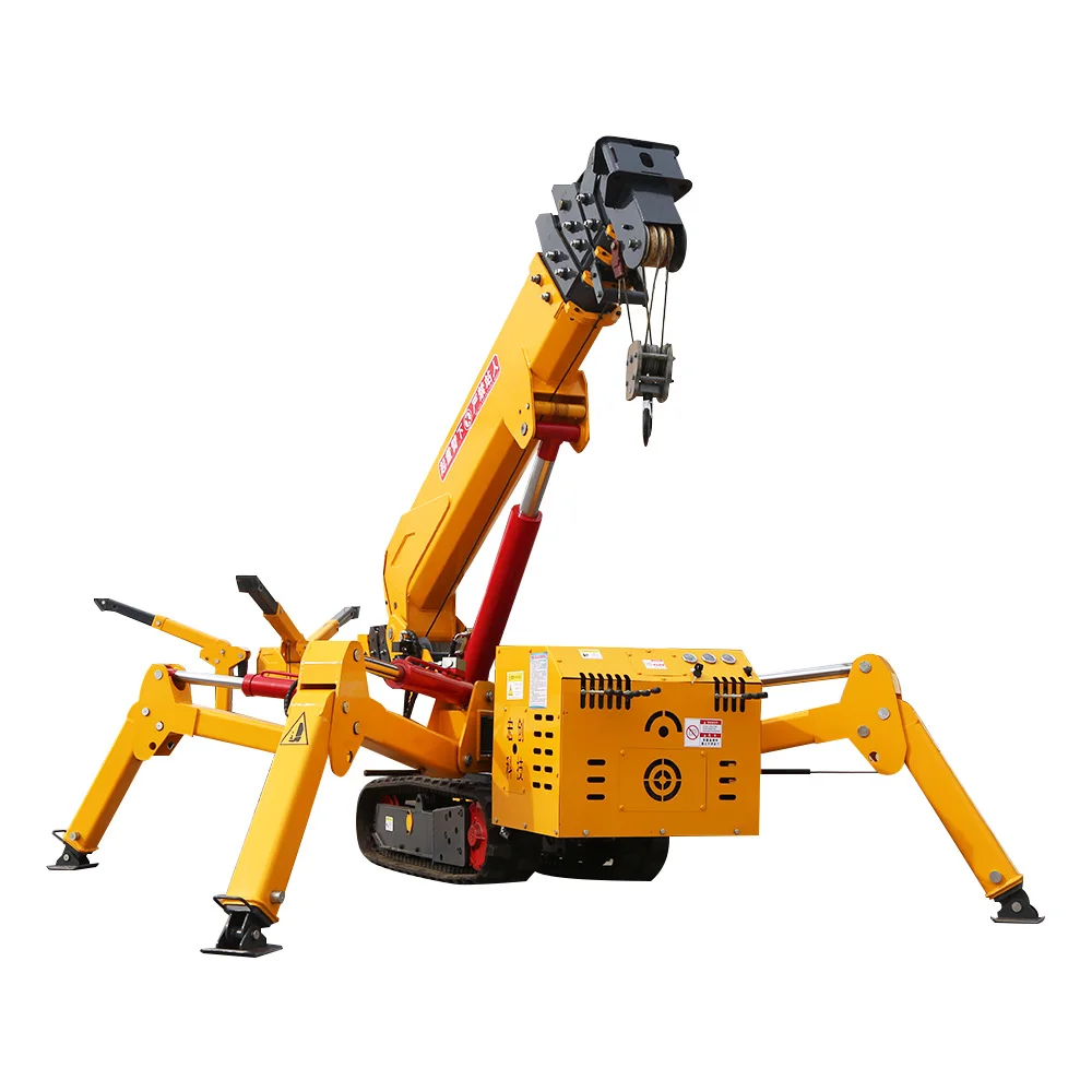 High Quality Small Spider Cranes 3 Ton Remote Control Spider Crawler Crane Fly Jib Electric Crane Cheap Price
