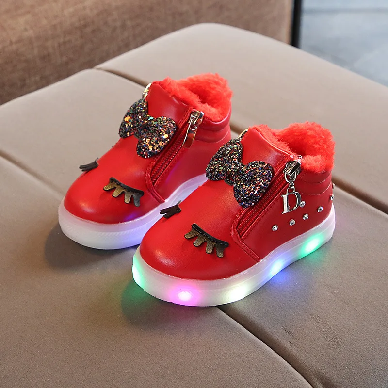 Newest Design High Grade Girls Led Walking Casual Slip-on Kids Luminous Lights Sock Sport