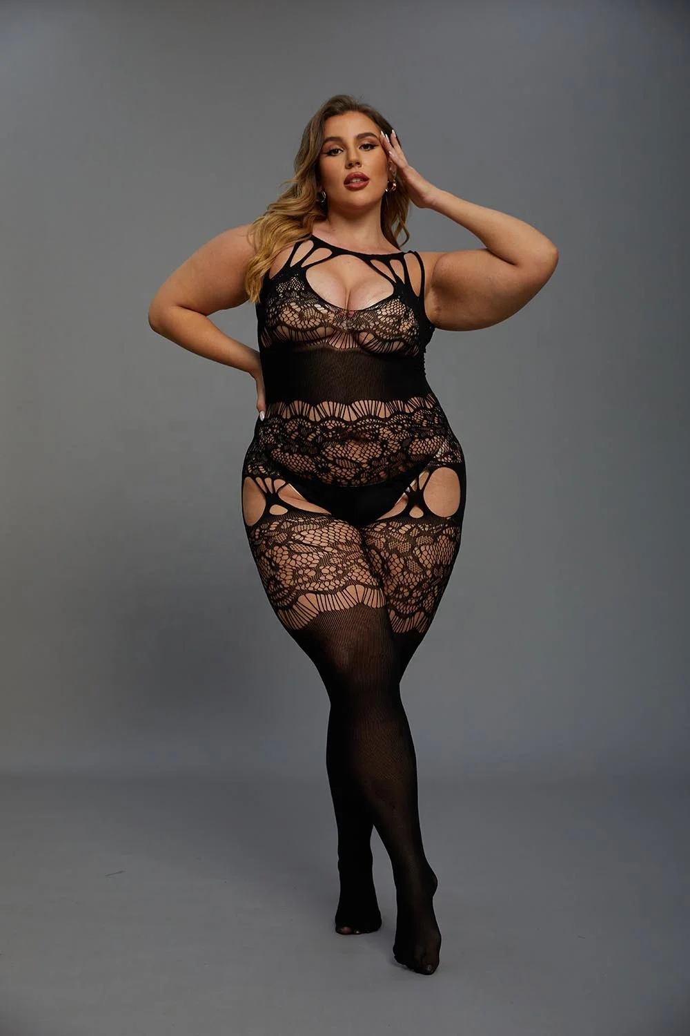 VAQUA Factory supply Best sale women bodystocking plus size queensize bodysuit