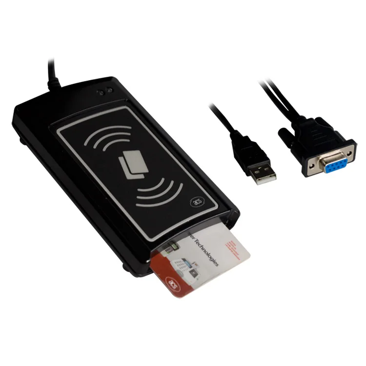 Dual protocol ISO14443A+ISO15693 NFC card reader writer rfid USB power smart programming NFC reader