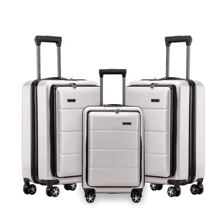 2019 New Product Low MOQ ABS PC Silent Wheel Valise Custom Boarding Suitcase Luggage Set