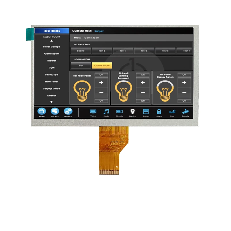 7 inch lcd display  1024 x 600 IPS   LVDS interface  TFT 7 inch  LCD panel