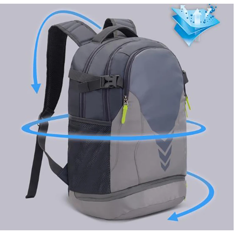 suppliers oem custom grey oxford brevite sport basketball backpack stylish sleek rucksack smell proof backpack with usb