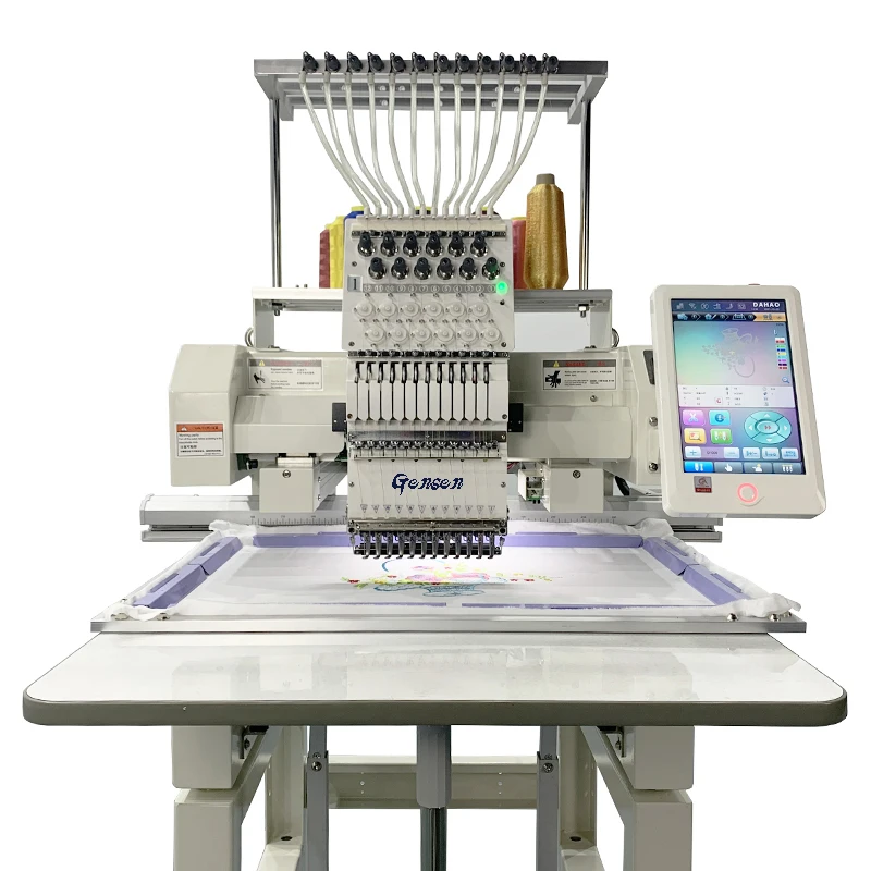 2024 hot selling single head QM-1201 600x400mm workable area cap shirt clothes logo sewing and embroidery machines in USA