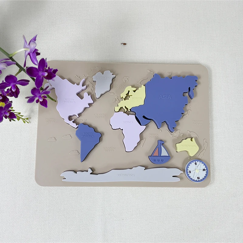 Manufacturer Custom New Funny Silicone Ocean Puzzle Kid Education Toy Learning 3D Jigsaw Puzzles Game Toys For Kids Children