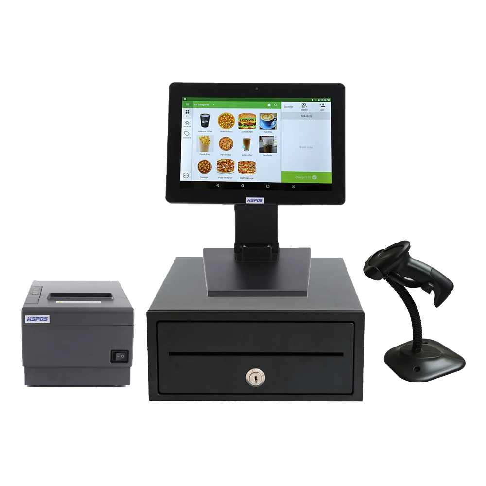 HSPOS Pos 12 дюймов планшетный компьютер с бесплатным Android Loyverse терминал кассовый аппарат для управления продажами T121-2