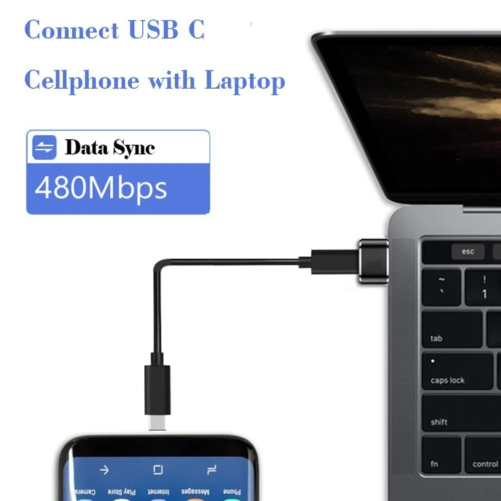  Адаптер для зарядки с USB A Male на Type C Female