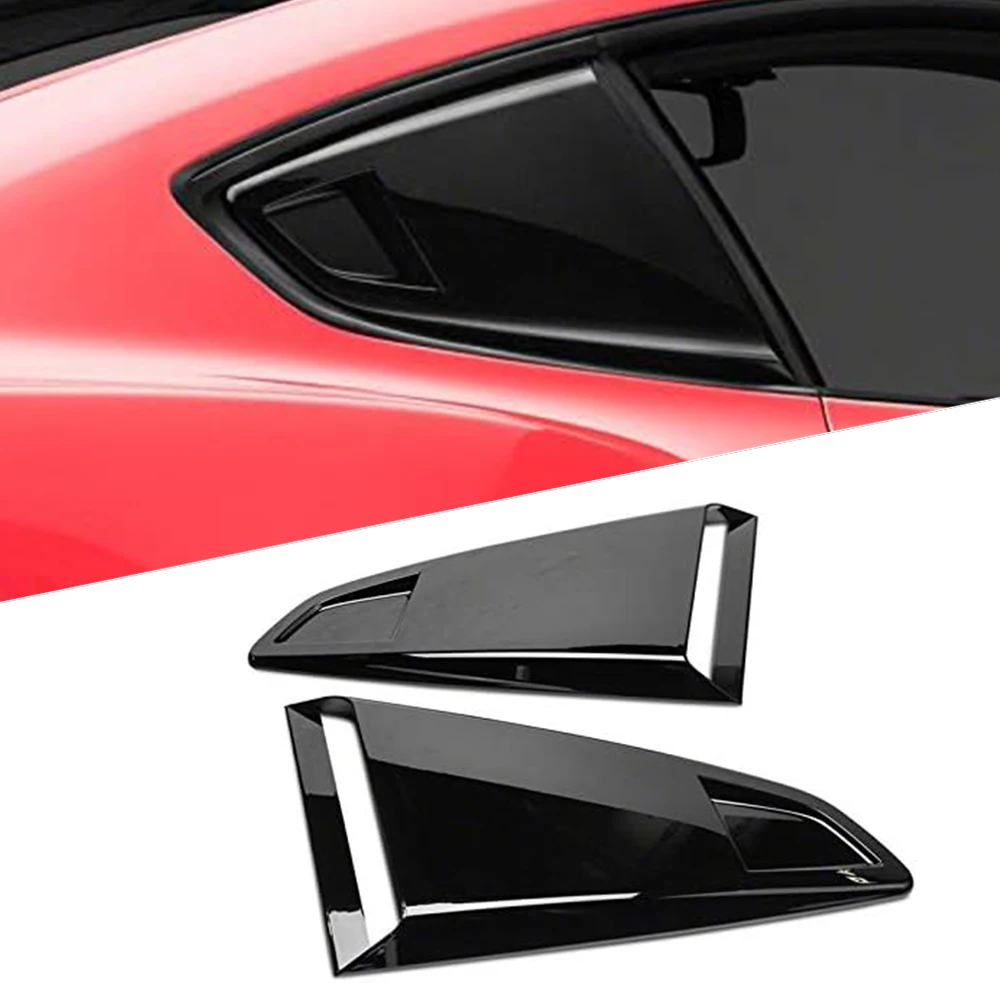 Car Rear Side Window shutter Trims Vents For Ford Mustang Fastback  2015-2019