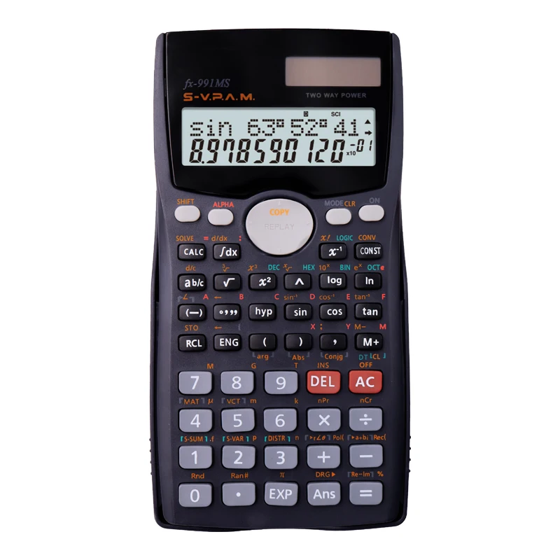 
Brand New And High Quality 991MS 401 Functions Scientific School Office Student Exam Calculator Calculadora Cientifica 