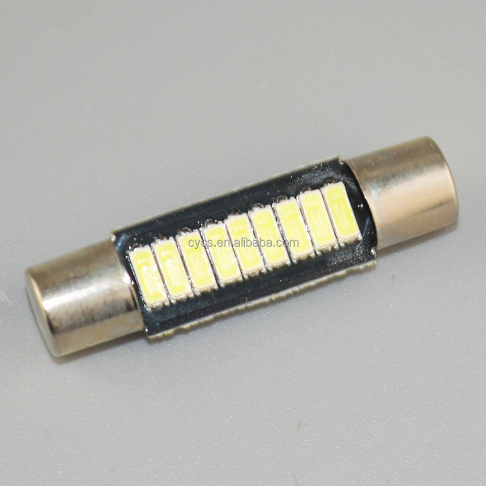 12V DC 29MM Car Interior Reading Lights Auto Dome Lamp License Flat Bulb Round Head T6.3 4014 9smd Festoon light led car