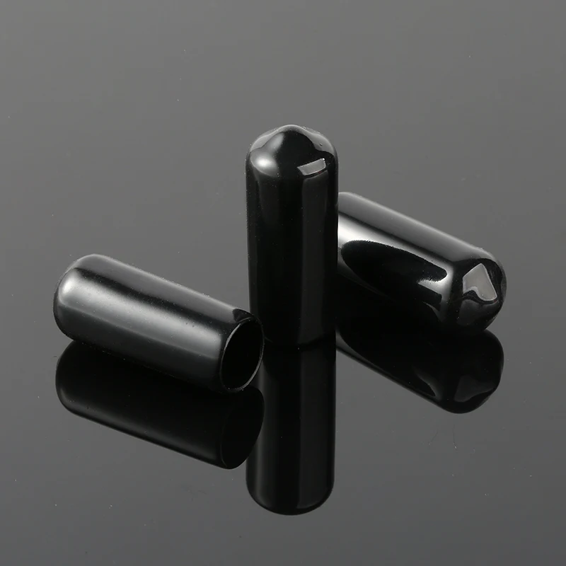 Soft nut protection black end cap round PVC cover Screw protector Thread Protector end cap round screw end caps