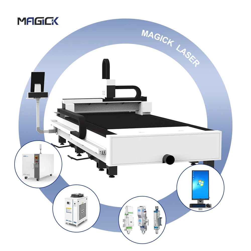 MKLASER 30 кВт 3000*1500 мм Металлическая стальная волоконная Лазерная резка с Raycus