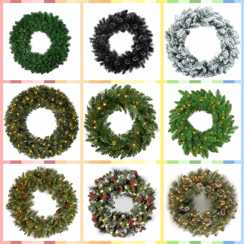 Wholesale Hanging Window Decoration PVC Bright Artificial Christmas