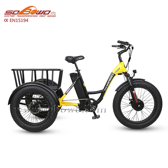 48v 350w Customized Fat Tire Adult Electric tricycle High Quality Three Wheel Electric Tricycle