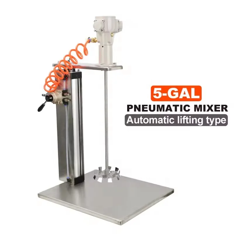 Suitable for food, pharmaceutical, chemical and other industries 5 gallon 20L lift pneumatic mixer
