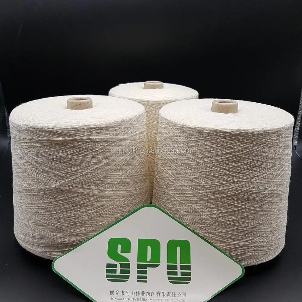 100% Pure Mulberry Spun Silk Yarn from Silk Worm Silk Cocoon