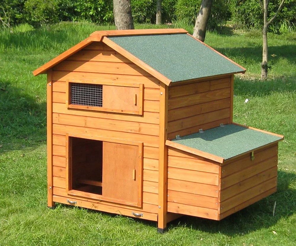 Design wooden chicken coop with large run for sale