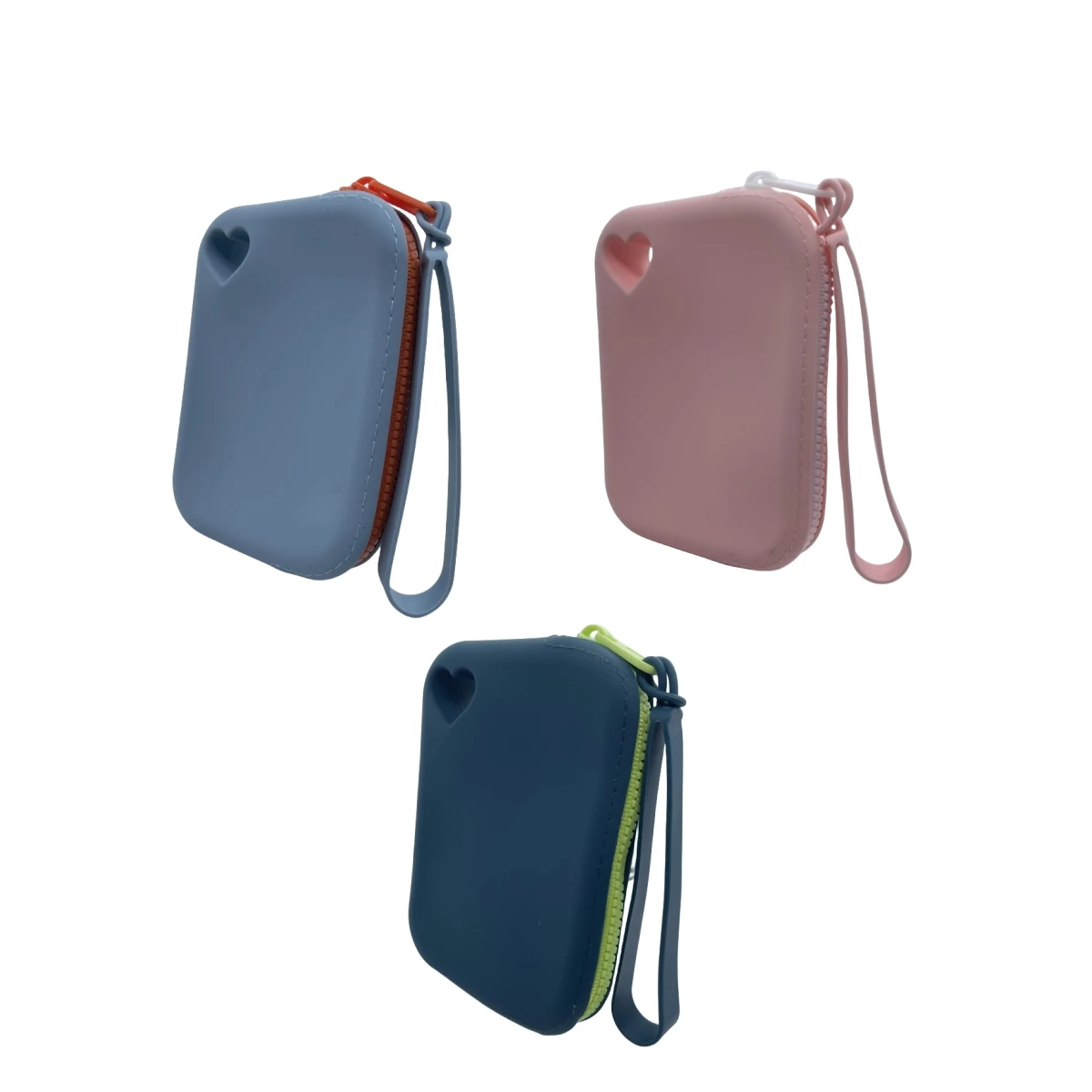 New Soft waterproof durable multiple purpose handle silicone storage zipper bag Silica gel coin purse change wallet