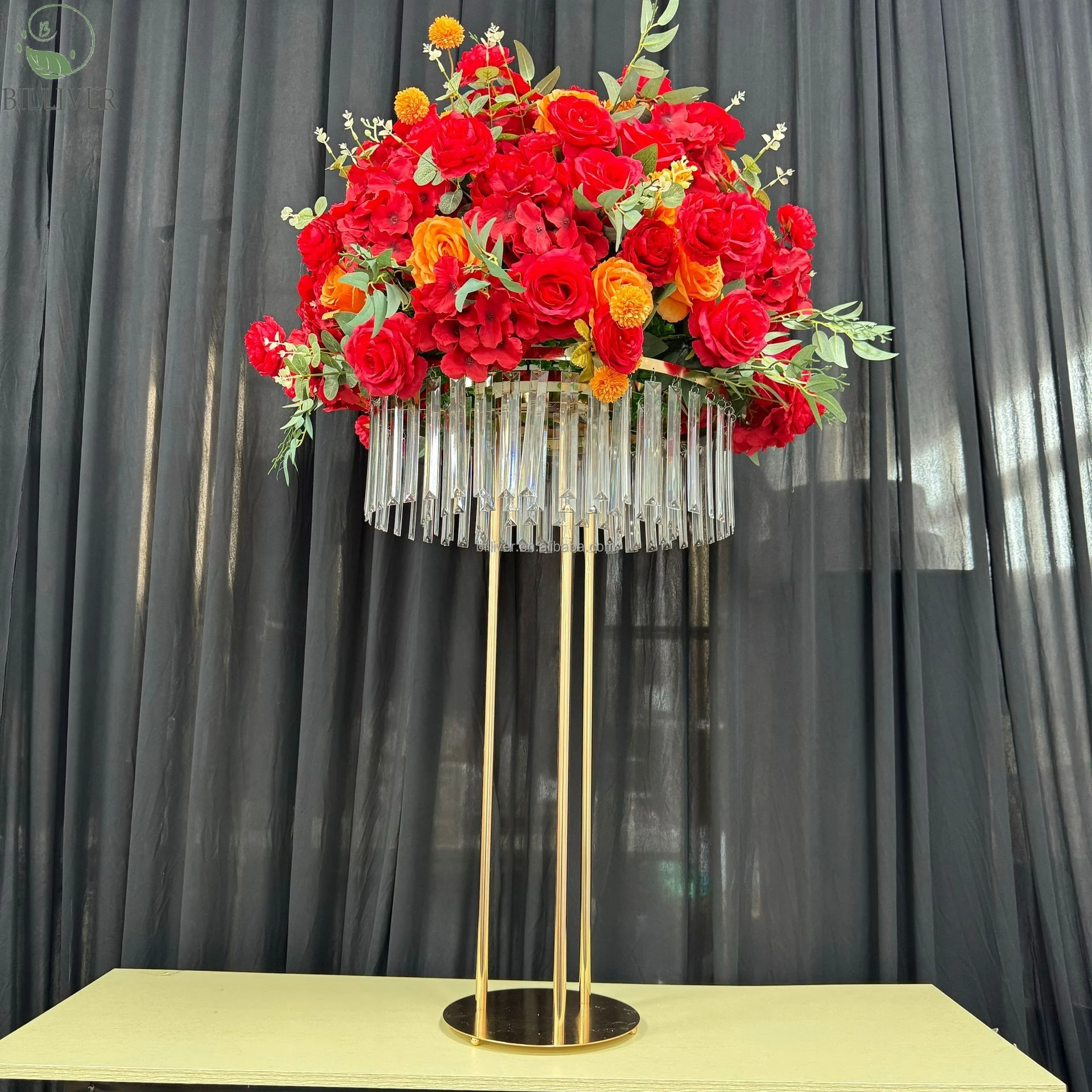 Wedding Centerpieces & Table Decorations Metal Flower Stands Backdrop Stand Display Tall Chandelier Pedestal Acrylic Pendant