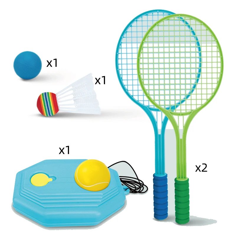 Newest training tennis plastic badminton racket sport set toys for kids