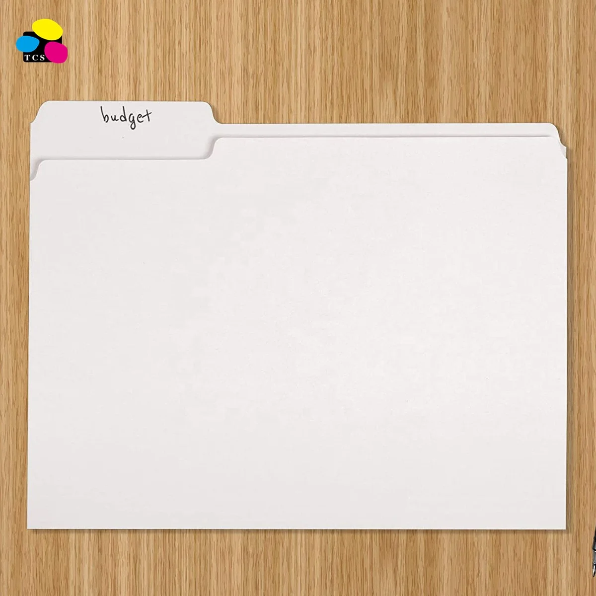 office stationary Durable 11 pt White 1/3 Cut Tab Letter Size 8.5 by 11 inches Colorful Manila file folder