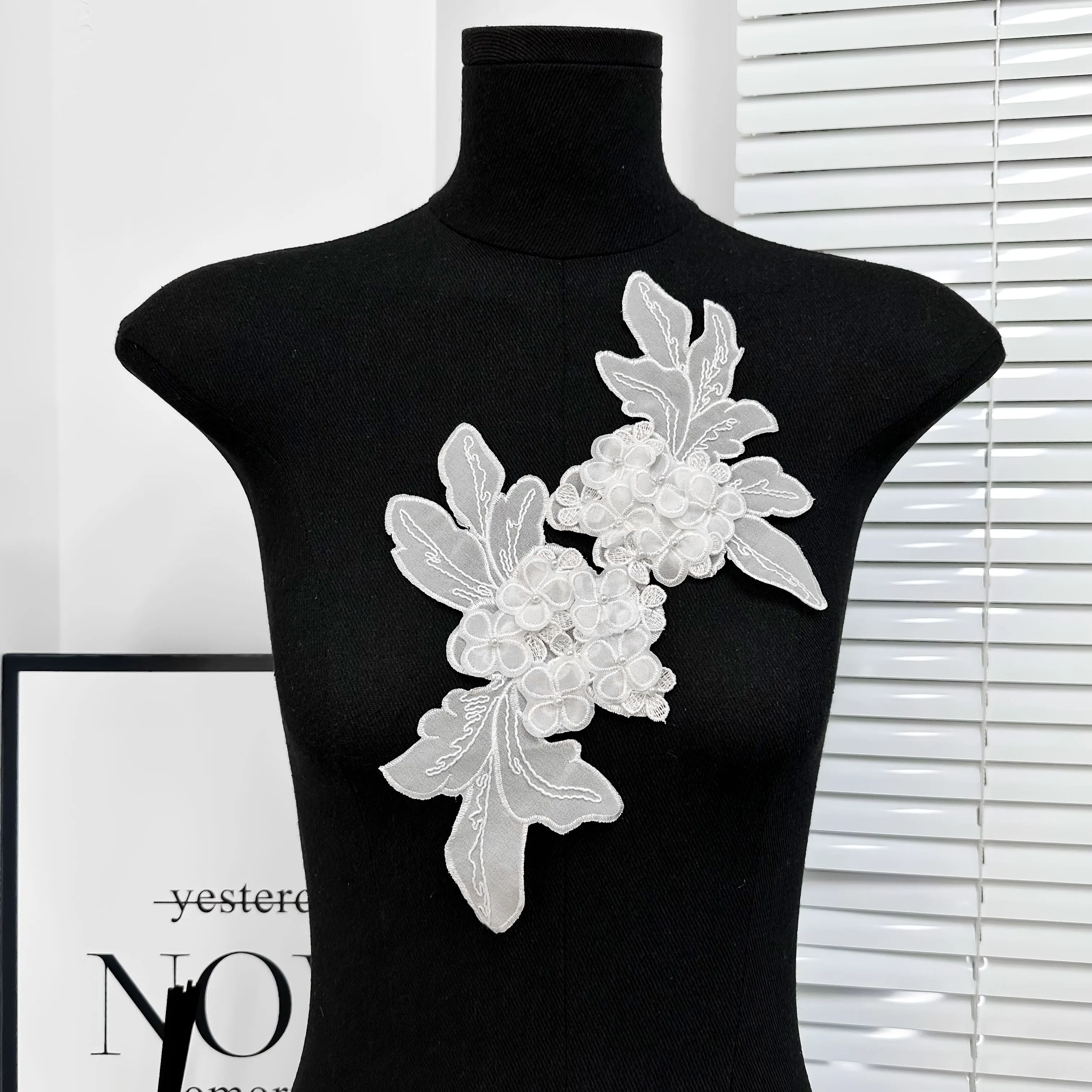 Lace Multi-Layer Embroidered Ball Beaded Three-Dimensional Embroidered Flower Patch Dress Dress Shirt Flower Patch Accessories