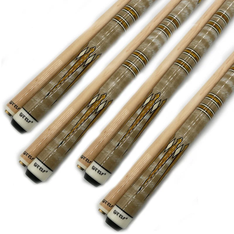 Cueelf fashionable wrap less center joint american style billiard cue stick for billiard room pool cue stick
