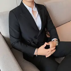 B мужские костюмы и Блейзер, Xz02-p155, мужской Универсальный костюм, топ в британском стиле, однотонное красивое пальто для отдыха