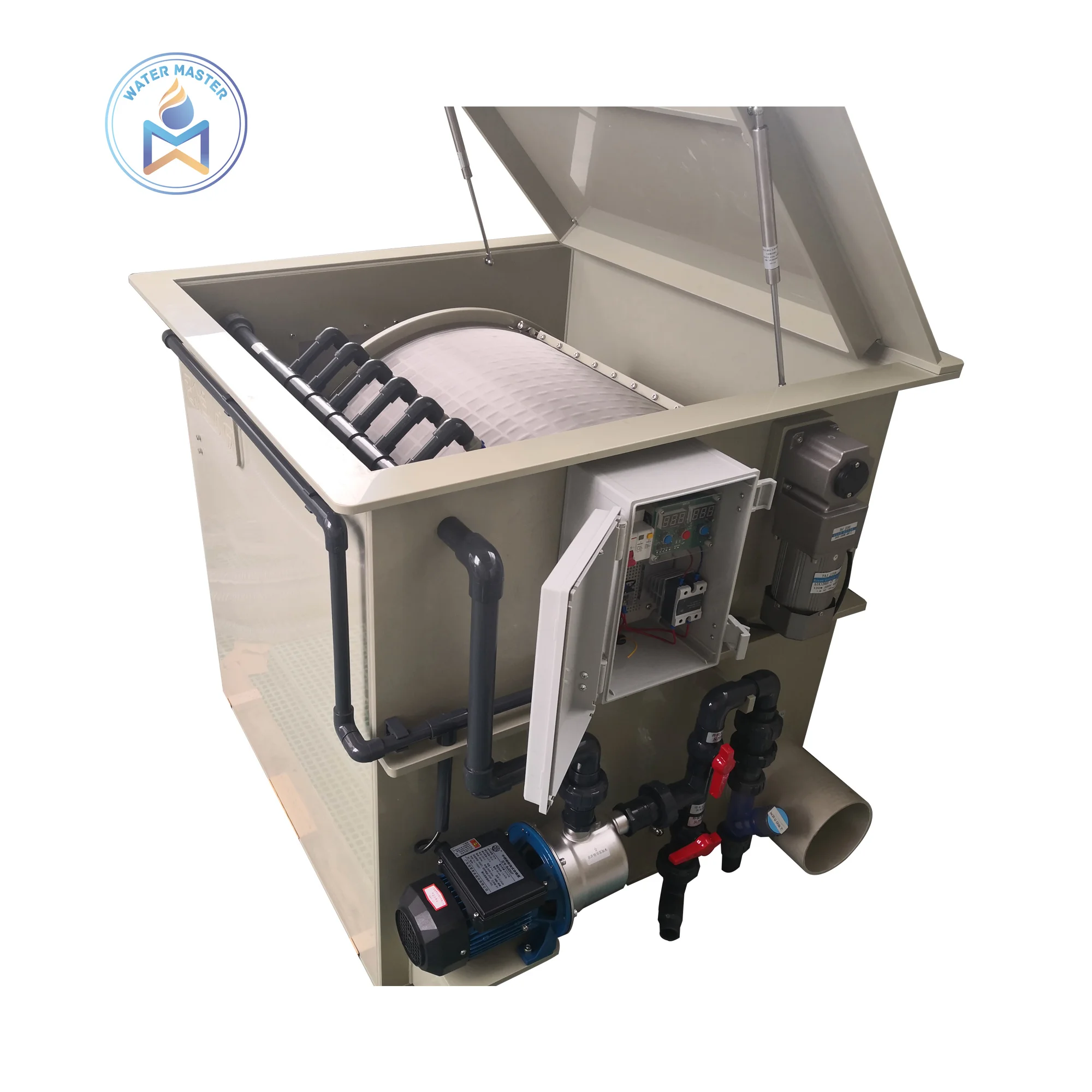 Aquaculture Fish Farm Water Treatment Rotary Drum Filter for Koi Pond