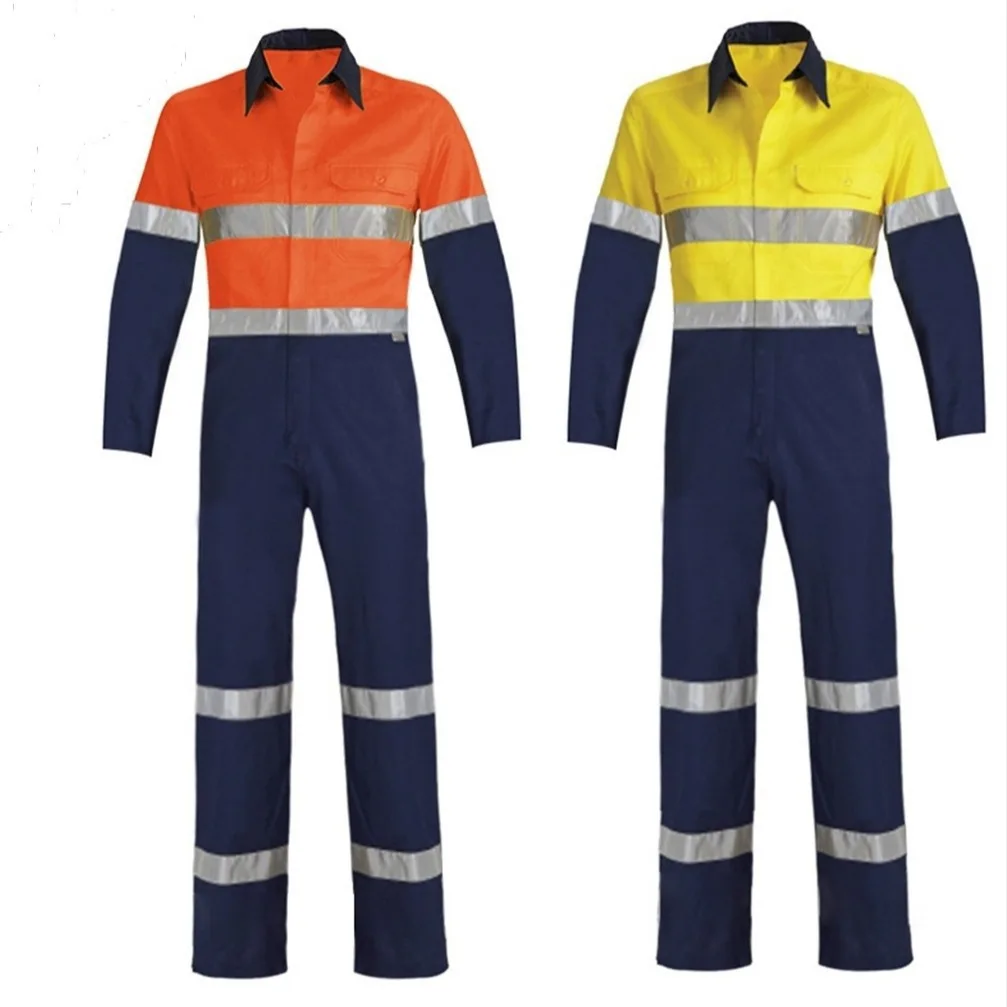 Direct Sales Manufacturer Pure Cotton Reflective Workwear Set Long Sleeved Environmental Sanitation Pants Auto Repair Welding