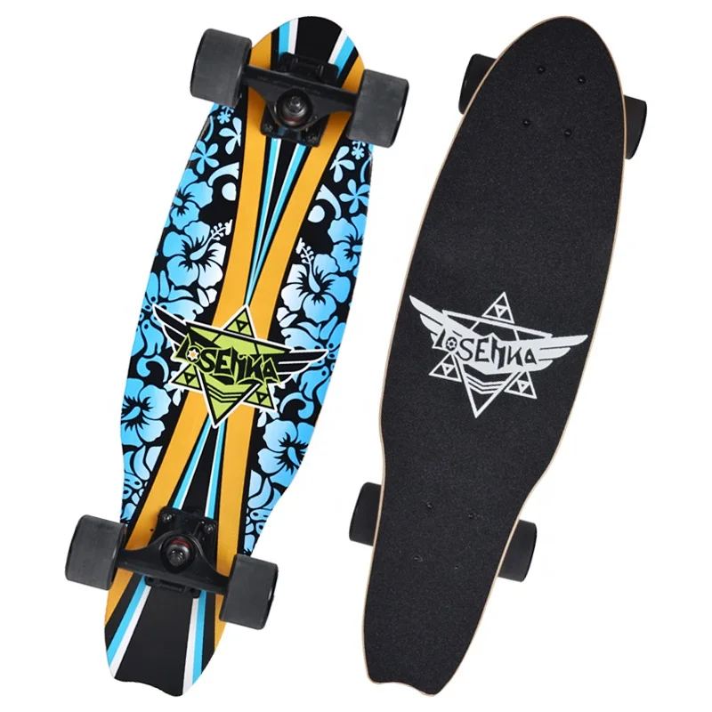 cheap custom wood complete fish skate board mini cruiser skateboard