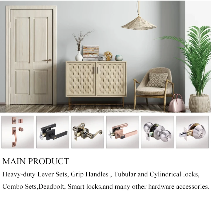 Heavy Duty Privacy Door Handle Interior Lever Lock Door Handle