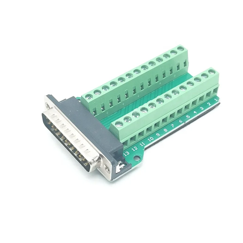 DR25 DB25-G1 DB25 25pin Adapter RS232 Serial Signals Terminal Module Interface Converter To Terminal DB25 Connector Male