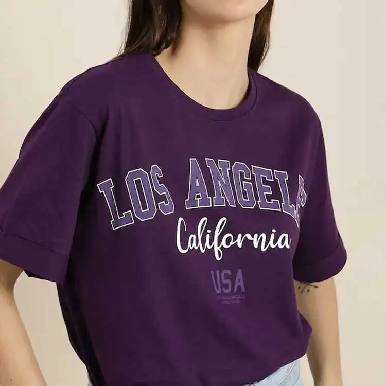 Organic Lady Slim Fit tshirt Women Back Stamp White Blank Short Sleeve Spandex 180gsm 100% Cotton Spandex O-Neck Women Tee Shirt