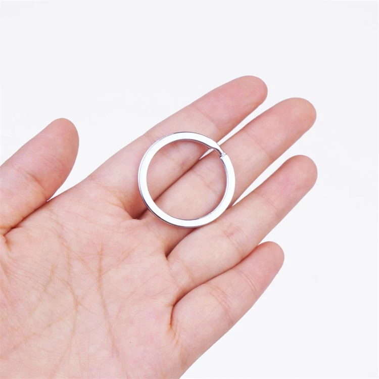 2024 12mm -38mm Metal Circle Round O Ring Flat Split Key Ring for Keychains