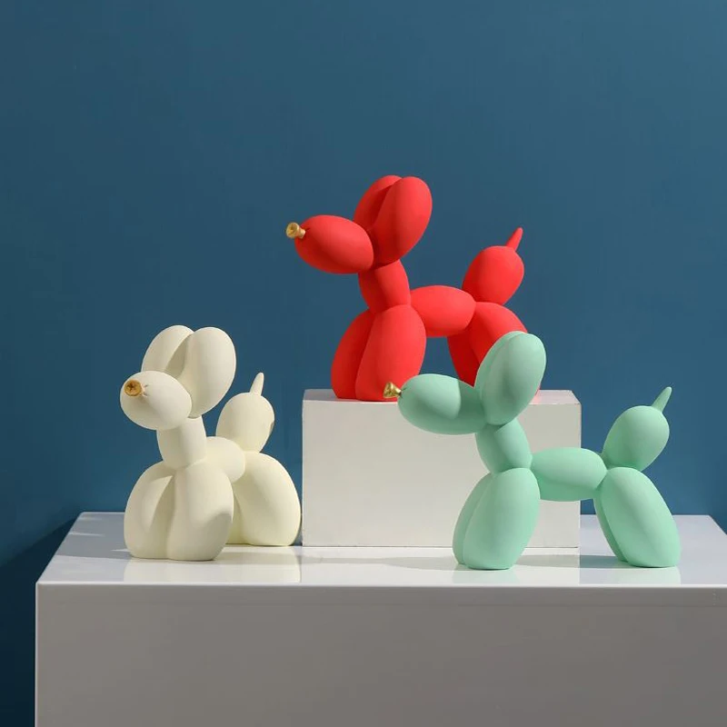 Nordic balloon dog resin dogs statue figurines animal statues home decor