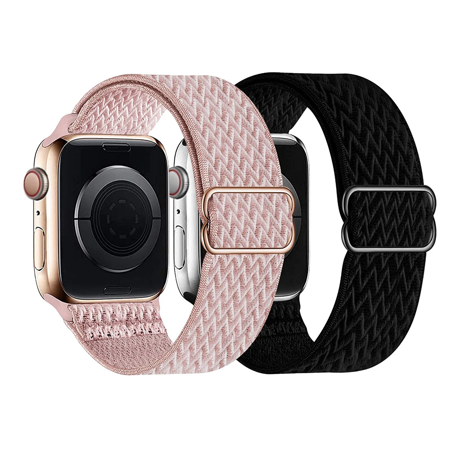 Регулируемый нейлоновый ремешок для Apple Watch Band, металлический нейлоновый браслет для наручных часов 38/40 мм, 42/44 мм