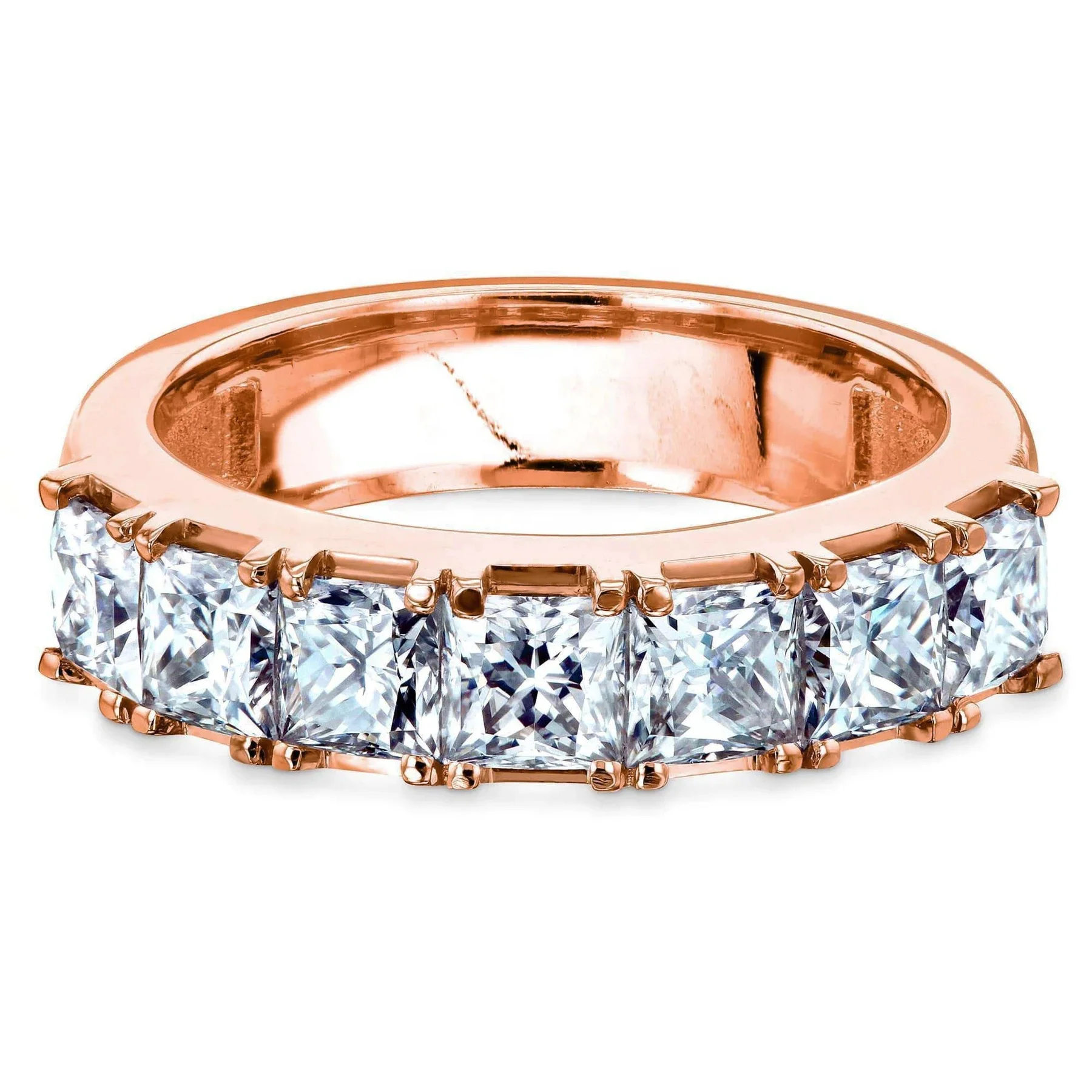 2024 Princess cut Hot sale GRA certified Moissanite Ring Pass Diamond Tester  925 Silver Plated 18k Gold band Rings